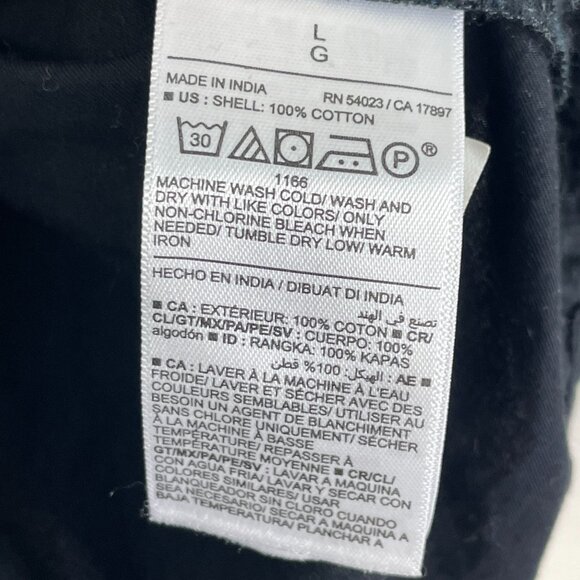 Old Navy Womens Large Black Boyfriend Shirt Button Up Relax Long Sleeve Blouse - Picture 5 of 9